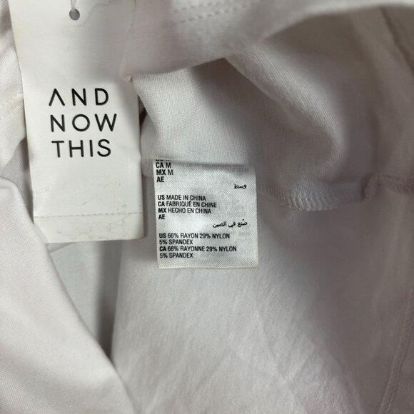 And Now This Women's White Sleeveless Tank Top Medium New With Tag's. - Picture 7 of 8